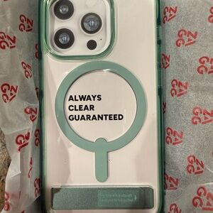 ZAGG Clear iPhone 14 Pro Case with Green Accents